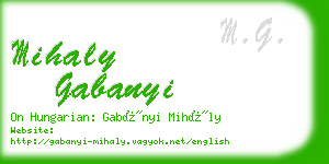 mihaly gabanyi business card